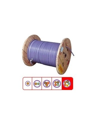 Argenplas Cs5150__  Mts. Cable  5 X    1.50   Subte Bobina 40cm (celeste-marron-rojo-negro-verde)