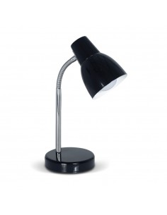 Dabor Natal-m Negro Lampara De Mesa Flexible Barral Cromo E27