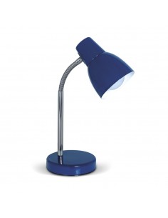 Dabor Natal-m Azul Lampara De Mesa Flexible Barral Cromo E27
