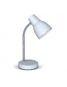 Dabor Natal-m Blanco Lampara De Mesa Flexible Barral Cromo E27