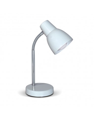 Dabor Natal-m Blanco Lampara De Mesa Flexible Barral Cromo E27