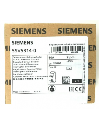 Siemens 5sv5314-0 Diferencial Din 2 X...