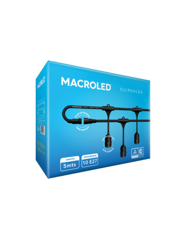 Macroled Guir-5mt-e27 Guirnalda Ip66... Macroled Guir-5mt-e27 Guirnalda Ip66...