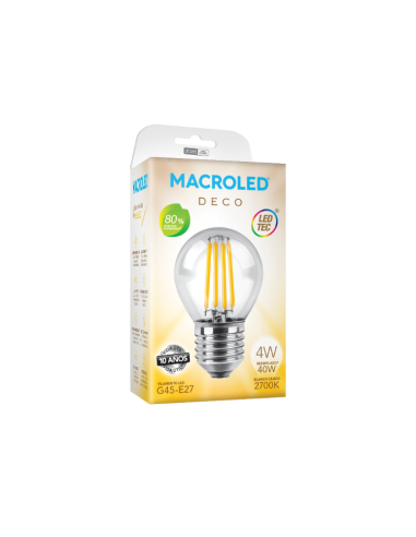 Macroled Bfg45-4ww E27 Gota Led...