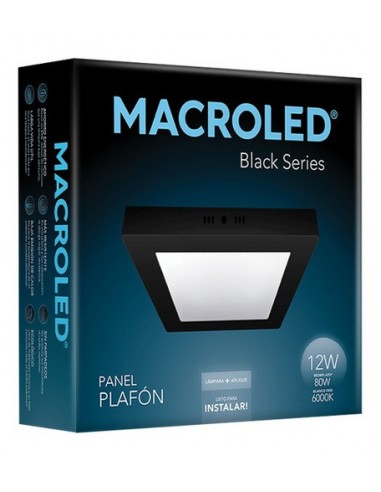 Macroled Npc12cw Plafon Led Negro... Macroled Npc12cw Plafon Led Negro...