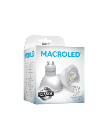 Macroled Par16-pvcb-7w-38d-cw Dicro...