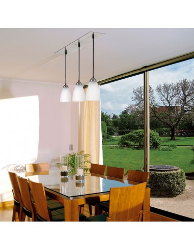 Sj 6720 Colgante 3 X E27 Base Blanca...