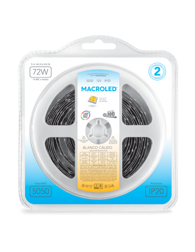 Macroled Ww-b300-fw12 Ip20 Tira De... Macroled Ww-b300-fw12 Ip20 Tira De...