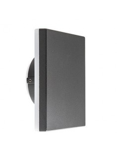 Leuke Tetra Negro Aplique Led 12w Luz Cálida Extrior Aluminio 150x150mm ( No Skote ) 2