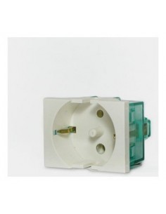 Cambre   7673  Modulo Toma  Schuko 16 A C Polo A Tierra C/led Testigo - Blanco Linea Hospitalaria 2