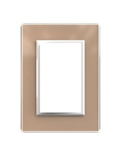 Jeluz 698/23-7  Tapa Std Cristal Champagne + Ribete Plata  (verona) 2