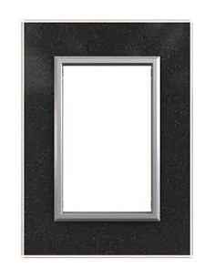 Jeluz 698/13-7  Tapa Std Cristal Negra + Ribete Plata  (verona) 2