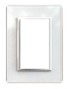 Jeluz 698/2-7  Tapa Std Cristal Blanca + Ribete Plata  (verona) 2