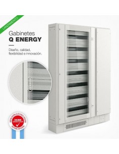Genrod 906122vq   Gabinete ___ Bocas 600 X 1200 X 200 Serie Q C/contrafrente C/pta Vidrio P/termicas Din S/ Ducto Lateral Est 2