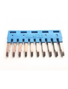 Zoloda P-10-06/bknt-az  Puente Triple 6.0mm Para Bornera A Sensores Azul   (compon. Flex.rig.) 2