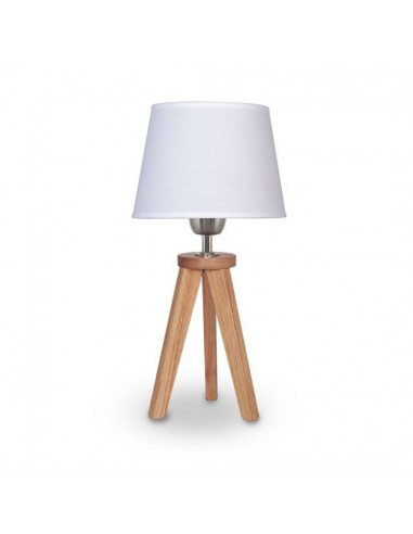 Carilux 1131r Lampara Mesa Madera...