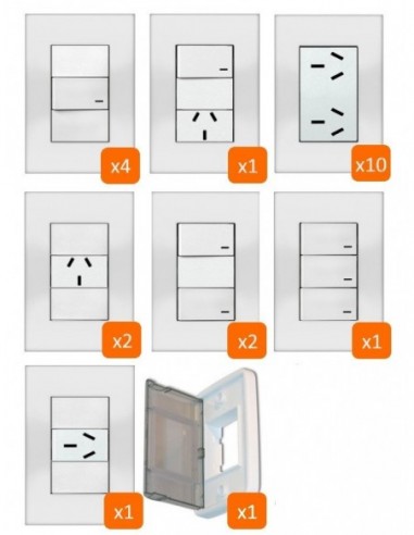 Pack Jeluz 22 Llaves De Luz Para 50m2