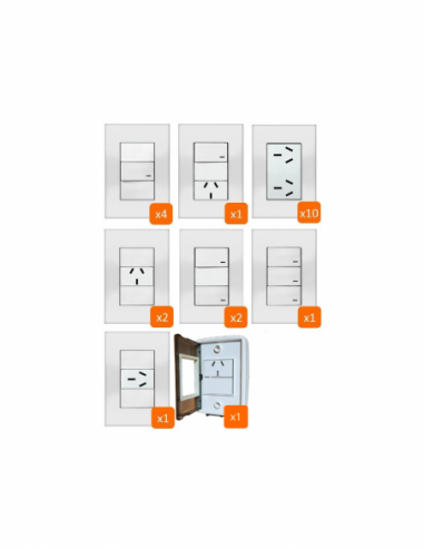 Pack Jeluz 22 Llaves De Luz Para 50m2