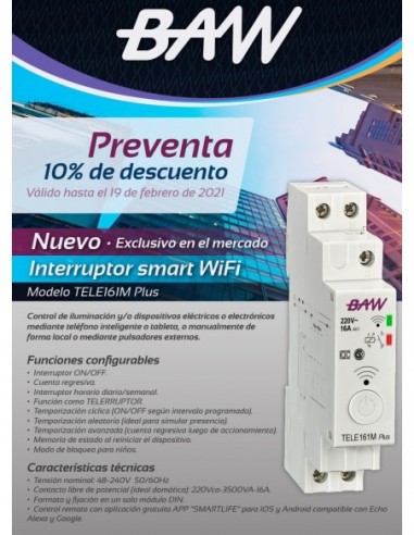 - Baw Tele161m Plus Telerruptor Din...
