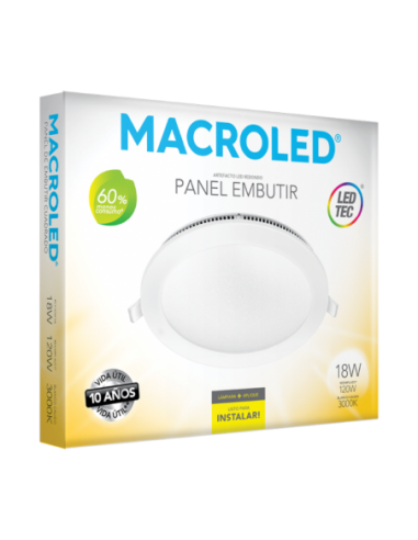 Macroled Per18ww Panel Led Embutir...
