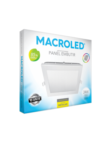 - Macroled Pec24cw Panel Led Embutir...