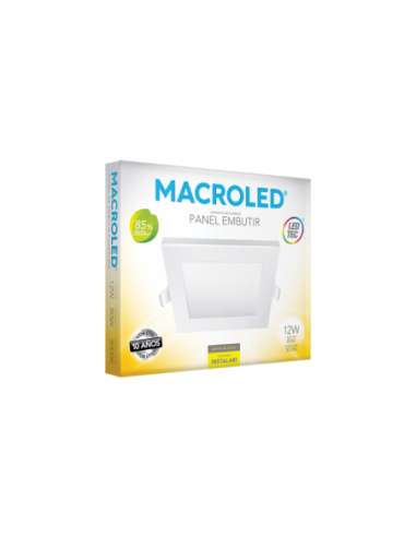 Macroled Pec12ww Panel Led Embutir...