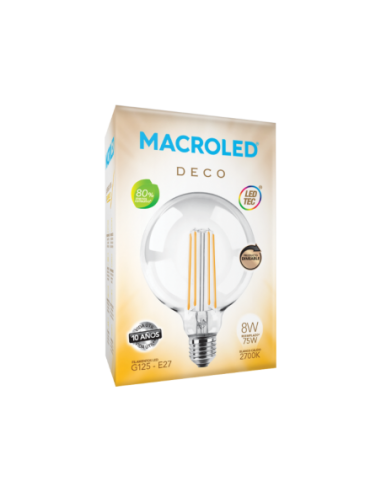 Macroled Dbfg125-8ww E27 G125 Vintage... Macroled Dbfg125-8ww E27 G125 Vintage...