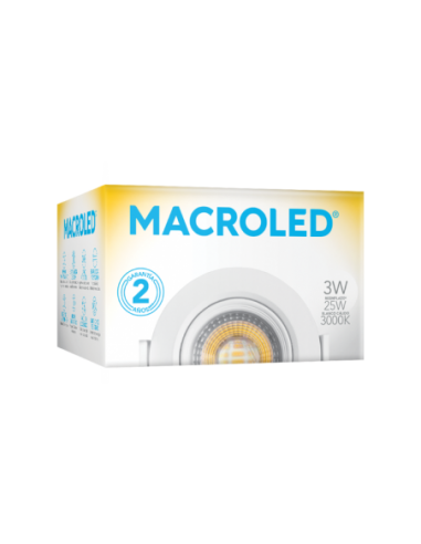 Macroled Rtb3-ww Spot Led Movil 3w...