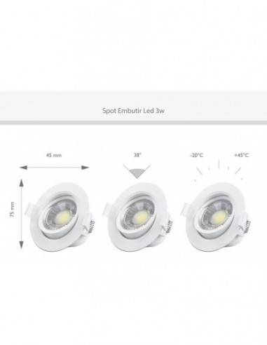 Macroled Rtb3-ww Spot Led Movil 3w...