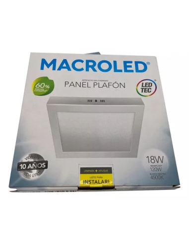 Macroled Pc18nw Plafon Led Sobreponer...