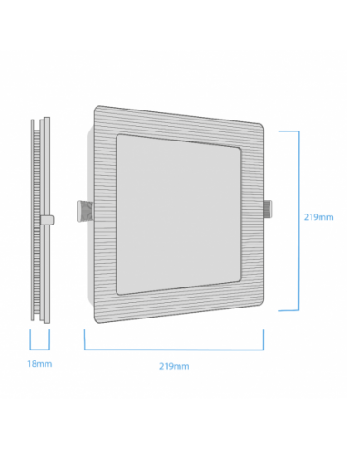 Macroled Npec18cw Panel Led Embutir...