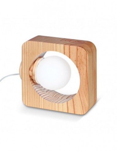 Carilux 1124 Velador Madera Natural 1... Carilux 1124 Velador Madera Natural 1...