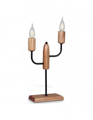 Carilux 120 2 Velador Mesa Madera 2 X... Carilux 120 2 Velador Mesa Madera 2 X...
