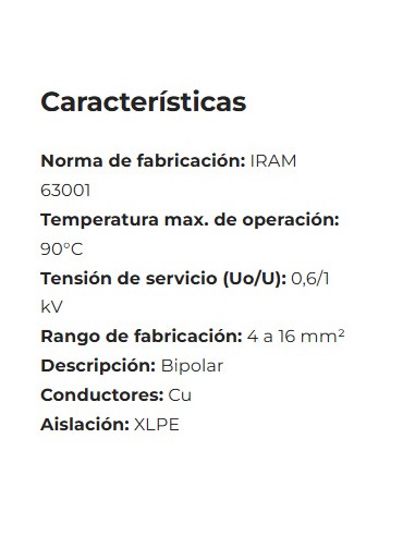 Imsa Etix Concentrico Mts. Cable 6.00... Imsa Etix Concentrico Mts. Cable 6.00...