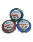 Pack Argenplas X 300 Mts. Cable 1 X 2.50 Rollo Unip Celeste Marron Verde Amarillo Iram Nm247-3 Oferta