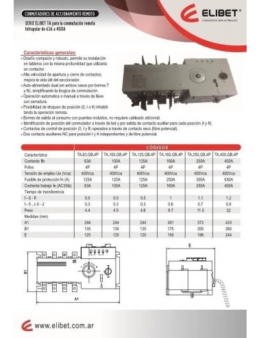 Elibet Ta.63.gb.4p Conmutadora 4 X...