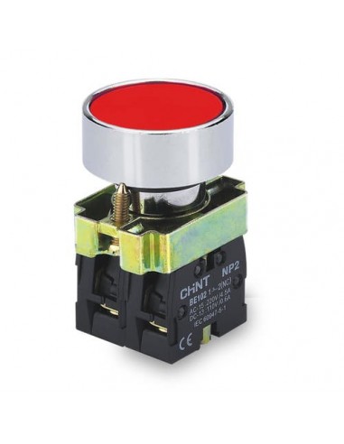 Chint Np2- Ba42 Pulsador Rasante Rojo...