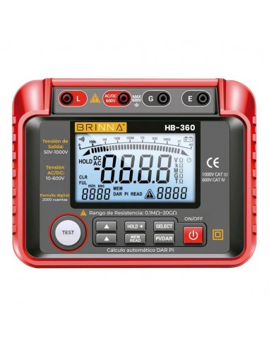 Brinna Hb-360r Megohmetro Medidor...